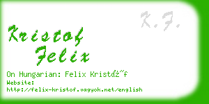 kristof felix business card